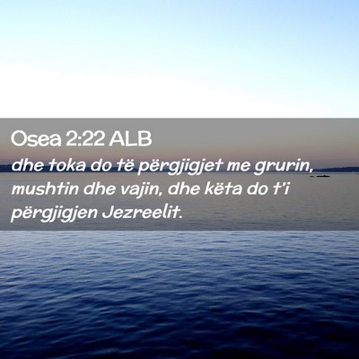 Picture 02 - Osea 2:22 ALB - dhe toka do të përgjigjet me grurin, mushtin - Bible Verse Picture