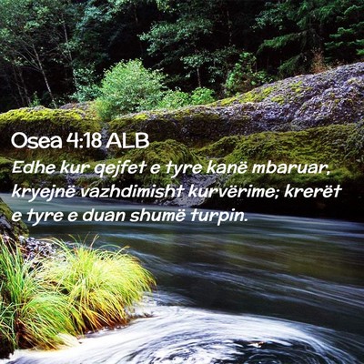 Picture 02 - Osea 4:18 ALB - Edhe kur qejfet e tyre kanë mbaruar, kryejnë - Bible Verse Picture