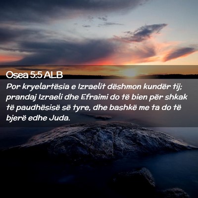Picture 02 - Osea 5:5 ALB - Por kryelartësia e Izraelit dëshmon kundër - Bible Verse Picture