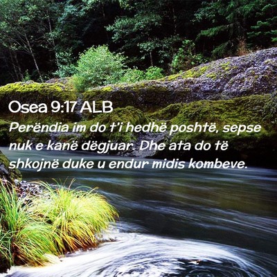 Picture 02 - Osea 9:17 ALB - Perëndia im do t’i hedhë poshtë, sepse nuk e - Bible Verse Picture