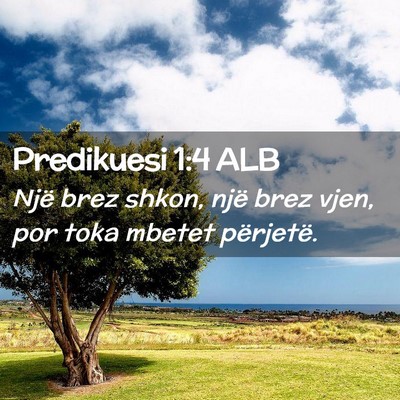 Picture 02 - Predikuesi 1:4 ALB - Një brez shkon, një brez vjen, por toka mbetet - Bible Verse Picture