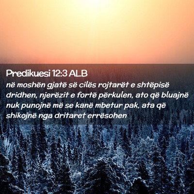 Picture 02 - Predikuesi 12:3 ALB - në moshën gjatë së cilës rojtarët e - Bible Verse Picture