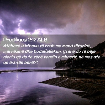 Picture 02 - Predikuesi 2:12 ALB - Atëherë u ktheva të rrah me mend diturinë, - Bible Verse Picture