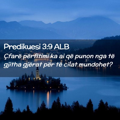 Picture 02 - Predikuesi 3:9 ALB - Çfarë përfitimi ka ai që punon nga të gjitha - Bible Verse Picture