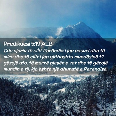 Picture 02 - Predikuesi 5:19 ALB - Çdo njeriu të cilit Perëndia i jep pasuri dhe - Bible Verse Picture