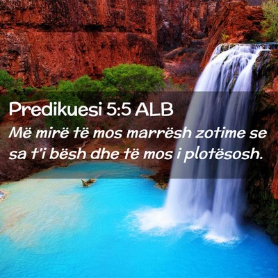 Picture 02 - Predikuesi 5:5 ALB - Më mirë të mos marrësh zotime se sa t’i - Bible Verse Picture