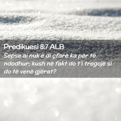 Picture 02 - Predikuesi 8:7 ALB - Sepse ai nuk e di çfarë ka për të ndodhur; - Bible Verse Picture