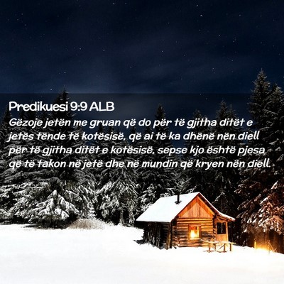 Picture 02 - Predikuesi 9:9 ALB - Gëzoje jetën me gruan që do për të gjitha - Bible Verse Picture