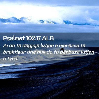 Picture 02 - Psalmet 102:17 ALB - Ai do të dëgjojë lutjen e njerëzve të - Bible Verse Picture