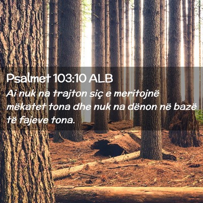 Picture 02 - Psalmet 103:10 ALB - Ai nuk na trajton siç e meritojnë mëkatet tona - Bible Verse Picture