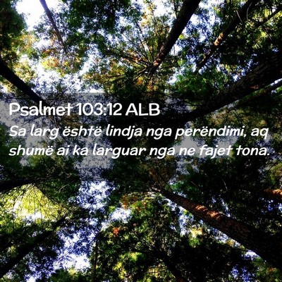 Picture 02 - Psalmet 103:12 ALB - Sa larg është lindja nga perëndimi, aq shumë - Bible Verse Picture