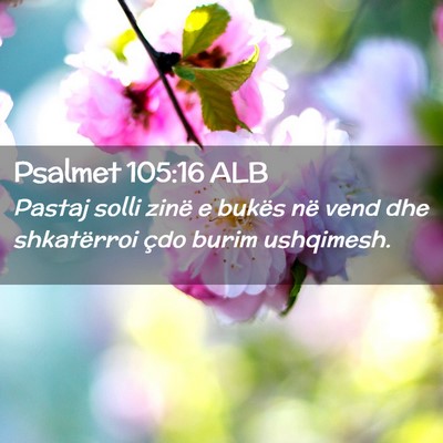 Picture 02 - Psalmet 105:16 ALB - Pastaj solli zinë e bukës në vend dhe - Bible Verse Picture