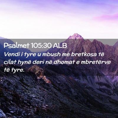 Picture 02 - Psalmet 105:30 ALB - Vendi i tyre u mbush me bretkosa të cilat hynë - Bible Verse Picture