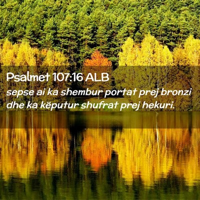 Picture 02 - Psalmet 107:16 ALB - sepse ai ka shembur portat prej bronzi dhe ka - Bible Verse Picture