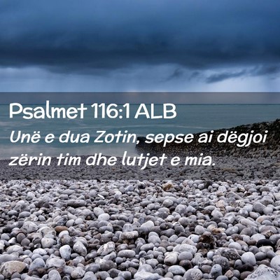 Picture 02 - Psalmet 116:1 ALB - Unë e dua Zotin, sepse ai dëgjoi zërin tim dhe - Bible Verse Picture