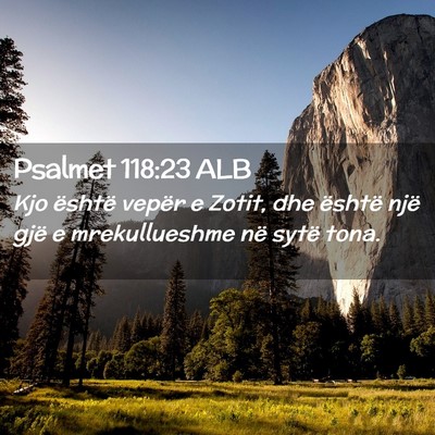 Picture 02 - Psalmet 118:23 ALB - Kjo është vepër e Zotit, dhe është një gjë - Bible Verse Picture