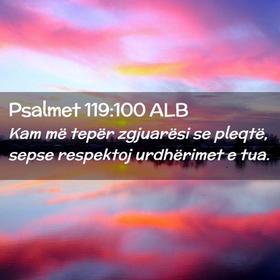 Picture 02 - Psalmet 119:100 ALB - Kam më tepër zgjuarësi se pleqtë, sepse - Bible Verse Picture