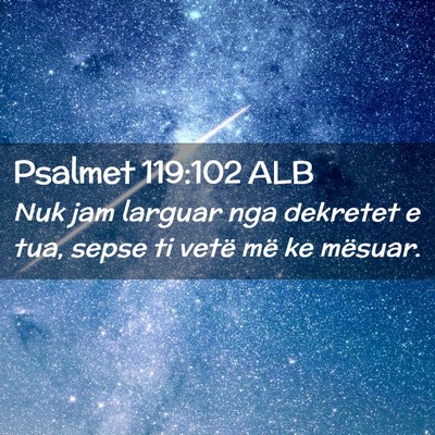 Picture 02 - Psalmet 119:102 ALB - Nuk jam larguar nga dekretet e tua, sepse ti - Bible Verse Picture