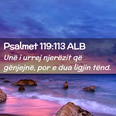 Picture 02 - Psalmet 119:113 ALB - Unë i urrej njerëzit që gënjejnë, por e dua - Bible Verse Picture