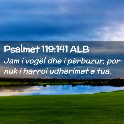 Picture 02 - Psalmet 119:141 ALB - Jam i vogël dhe i përbuzur, por nuk i harroi - Bible Verse Picture