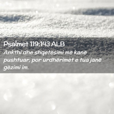 Picture 02 - Psalmet 119:143 ALB - Ankthi dhe shqetësimi më kanë pushtuar, por - Bible Verse Picture