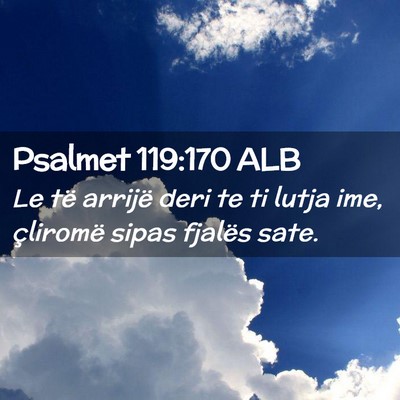 Picture 02 - Psalmet 119:170 ALB - Le të arrijë deri te ti lutja ime, çliromë - Bible Verse Picture
