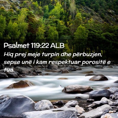 Picture 02 - Psalmet 119:22 ALB - Hiq prej meje turpin dhe përbuzjen, sepse unë i - Bible Verse Picture