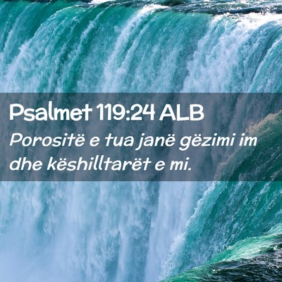 Picture 02 - Psalmet 119:24 ALB - Porositë e tua janë gëzimi im dhe - Bible Verse Picture
