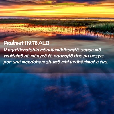 Picture 02 - Psalmet 119:78 ALB - U ngatërrofshin mëndjemëdhenjtë, sepse më - Bible Verse Picture
