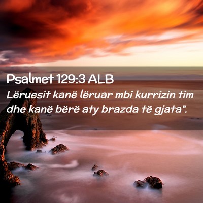 Picture 02 - Psalmet 129:3 ALB - Lëruesit kanë lëruar mbi kurrizin tim dhe - Bible Verse Picture