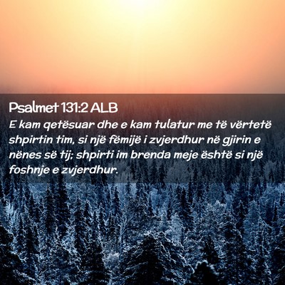 Picture 02 - Psalmet 131:2 ALB - E kam qetësuar dhe e kam tulatur me të - Bible Verse Picture