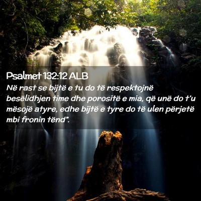 Picture 02 - Psalmet 132:12 ALB - Në rast se bijtë e tu do të respektojnë - Bible Verse Picture