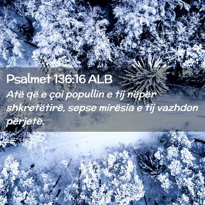 Picture 02 - Psalmet 136:16 ALB - Atë që e çoi popullin e tij nëpër - Bible Verse Picture