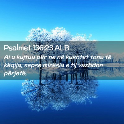 Picture 02 - Psalmet 136:23 ALB - Ai u kujtua për ne në kushtet tona të këqija, - Bible Verse Picture