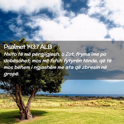 Picture 02 - Psalmet 143:7 ALB - Nxito të më përgjigjesh, o Zot, fryma ime po - Bible Verse Picture