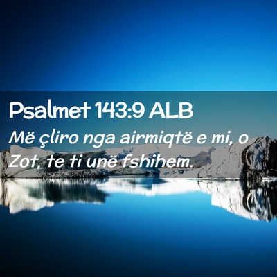Picture 02 - Psalmet 143:9 ALB - Më çliro nga airmiqtë e mi, o Zot, te ti unë - Bible Verse Picture