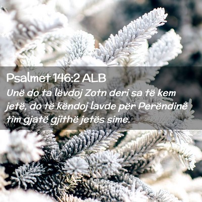Picture 02 - Psalmet 146:2 ALB - Unë do ta lëvdoj Zotn deri sa të kem jetë, do - Bible Verse Picture