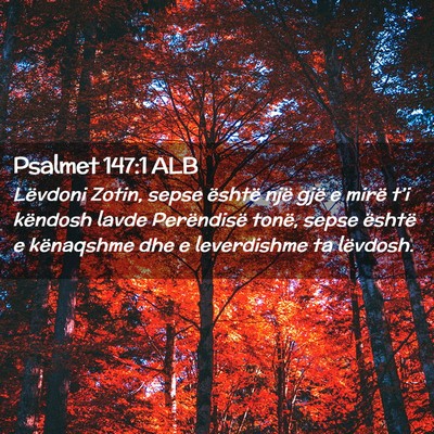 Picture 02 - Psalmet 147:1 ALB - Lëvdoni Zotin, sepse është një gjë e mirë - Bible Verse Picture