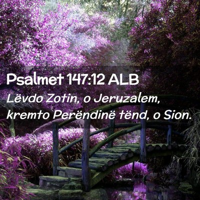 Picture 02 - Psalmet 147:12 ALB - Lëvdo Zotin, o Jeruzalem, kremto Perëndinë - Bible Verse Picture