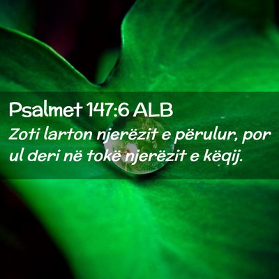Picture 02 - Psalmet 147:6 ALB - Zoti larton njerëzit e përulur, por ul deri në - Bible Verse Picture
