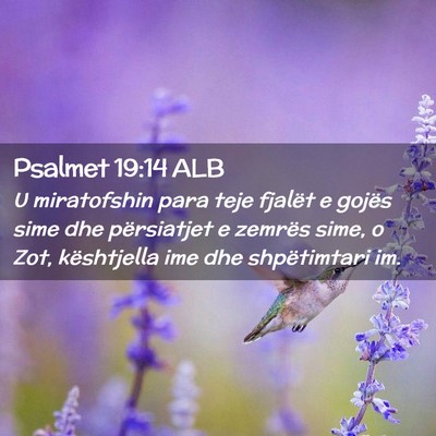 Picture 02 - Psalmet 19:14 ALB - U miratofshin para teje fjalët e gojës sime dhe - Bible Verse Picture