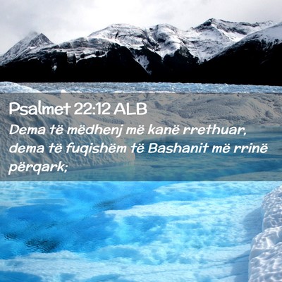 Picture 02 - Psalmet 22:12 ALB - Dema të mëdhenj më kanë rrethuar, dema të - Bible Verse Picture