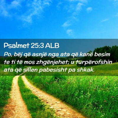 Picture 02 - Psalmet 25:3 ALB - Po, bëj që asnjë nga ata që kanë besim te ti - Bible Verse Picture