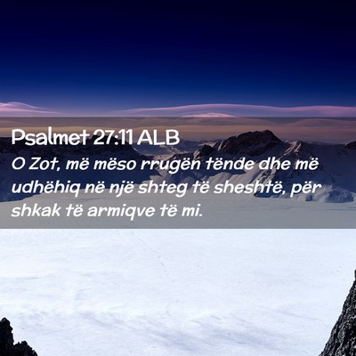 Picture 02 - Psalmet 27:11 ALB - O Zot, më mëso rrugën tënde dhe më udhëhiq - Bible Verse Picture