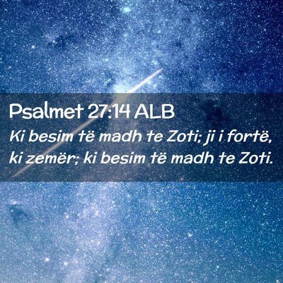 Picture 02 - Psalmet 27:14 ALB - Ki besim të madh te Zoti; ji i fortë, ki - Bible Verse Picture
