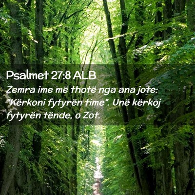 Picture 02 - Psalmet 27:8 ALB - Zemra ime më thotë nga ana jote: 