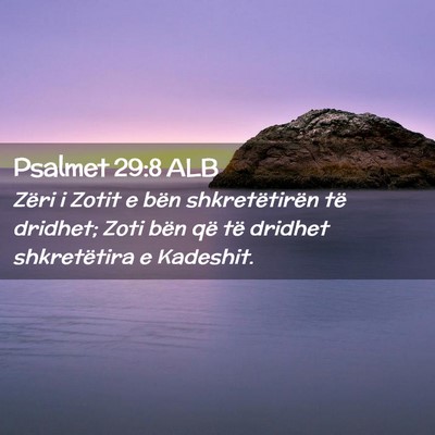 Picture 02 - Psalmet 29:8 ALB - Zëri i Zotit e bën shkretëtirën të dridhet; - Bible Verse Picture