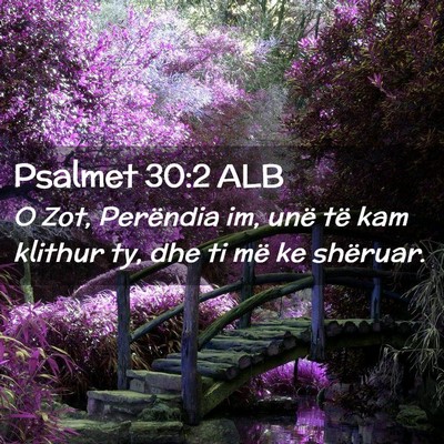 Picture 02 - Psalmet 30:2 ALB - O Zot, Perëndia im, unë të kam klithur ty, dhe - Bible Verse Picture