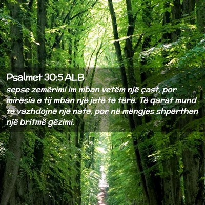 Picture 02 - Psalmet 30:5 ALB - sepse zemërimi im mban vetëm një çast, por - Bible Verse Picture