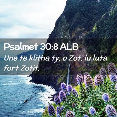Picture 02 - Psalmet 30:8 ALB - Unë të klitha ty, o Zot, iu luta fort - Bible Verse Picture